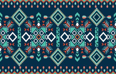 Tribal vector ornament. Seamless African pattern. Ethnic carpet with chevrons. Aztec style....
