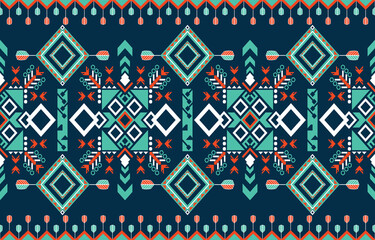 Tribal vector ornament. Seamless African pattern. Ethnic carpet with chevrons. Aztec style....