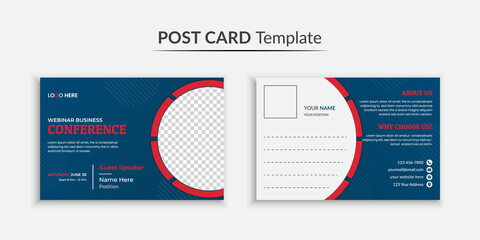 Professional business postcard design template
