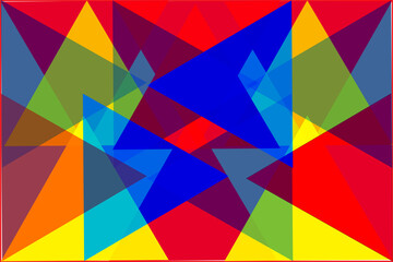 Geometric vector background with translucent triangles.
 Beautiful design template for cover, packaging, website, wallpaper.
   