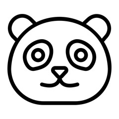 panda line icon