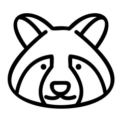 raccoon line icon