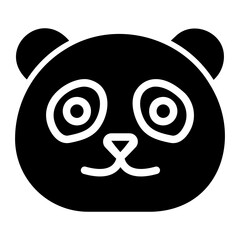 panda glyph icon