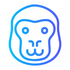 gorilla gradient icon