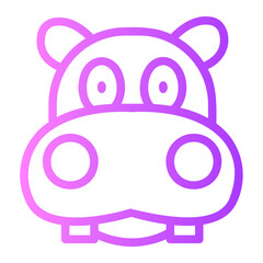Obraz premium hippo gradient icon
