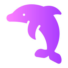 Obraz premium dolphin gradient icon