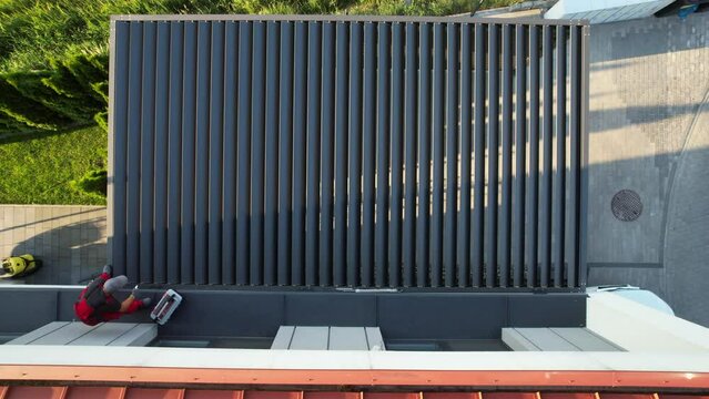 Modern Small Architecture Aluminium Pergola Installation