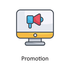 Promotion vector filled outline Icon Design illustration on White background. EPS 10 File