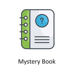 Mystery Book vector filled outline Icon Design illustration on White background. EPS 10 File