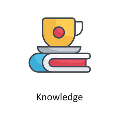 Knowledge vector filled outline Icon Design illustration on White background. EPS 10 File