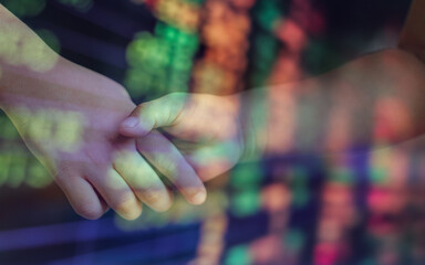 Closeup picture of businesspeople shaking hands, making an agreement, Financial, Business Growth concept.
