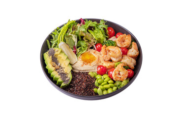 Chia seeds with shrimps