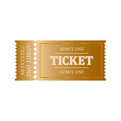 Golden ticket with golden stars