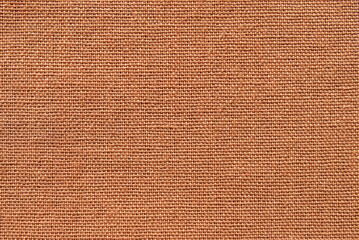 Brown canvas texture, brown cotton fabric pattern close up as background