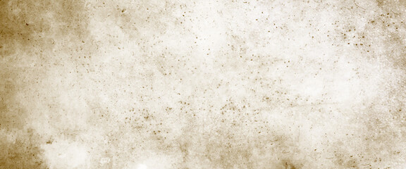 Old paper texture background, old  brown paper parchment background design with distressed vintage stains and ink spatter and white faded shabby center.