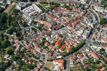 Obraz premium Senftenberg, Luftbild, Brandenburg, Deutschland