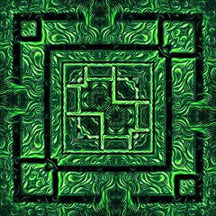 creative patterns and designs in bright neon green