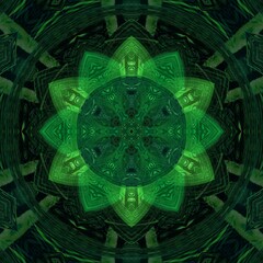 creative patterns and designs in bright neon green