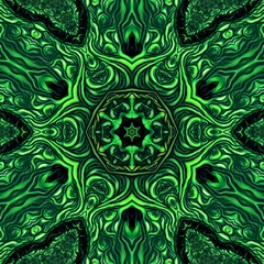 creative patterns and designs in bright neon green