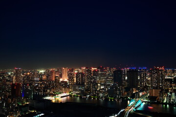 Fototapeta na wymiar 汐留から見る夜景