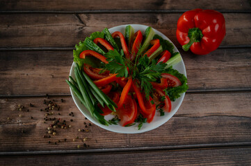 Fresh Vegetables on plate