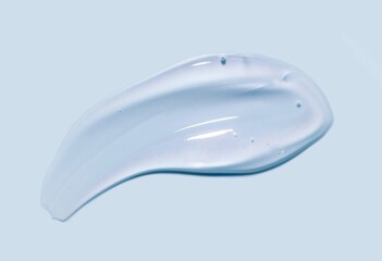 Liquid gel cosmetic smudge drops texture green grey background 