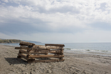 wooden pier on the beach