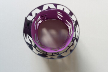 paper ring fashioned from rolled paper stencils