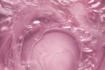 Fototapeta premium Glowing pink waves mermaid shimmering cosmetic miracle texture gel body spray 