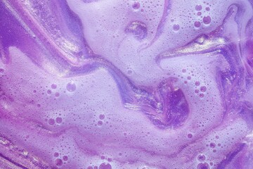 Glowing purple lavender violet lilac waves mermaid shimmering foam cosmetic miracle texture gel...