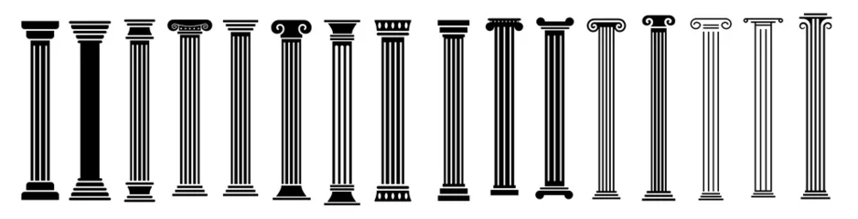 Foto op Plexiglas Ancient columns icon set. Vector icon © 4zevar