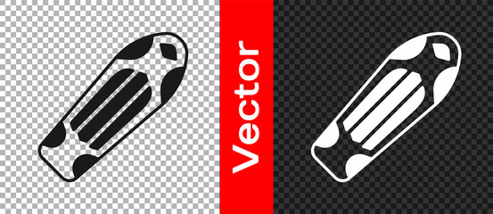 Black Skateboard deck icon isolated on transparent background. Extreme sport. Sport equipment. Vector