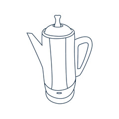 Coffee, hot, maker, percolator, pot, steel, tea icon