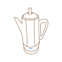 Obraz premium Coffee, hot, maker, percolator, pot, steel, tea icon