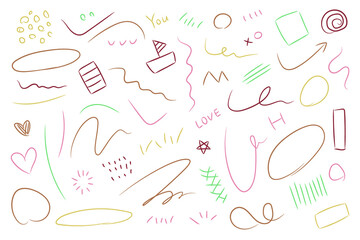 doodles, scribbles, scrawls, quote decor, squiggle lines, pencil drawing freeform lines and brush strokes  - obrazy, fototapety, plakaty