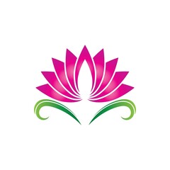 Fototapeta premium Beauty vector lotus icon