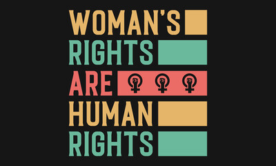 Woman's Rights  Human Rights  Typography