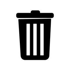 Trash bin icon on white background