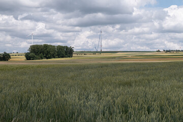 windräder, wind turbines in Bavaria