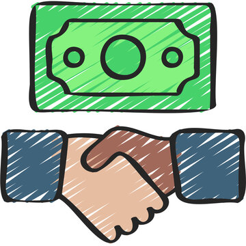 Financial Handshake Icon