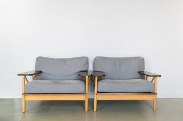 red leather armchair