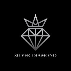 Silver diamond with crown logo design 