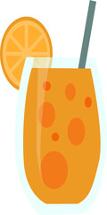 Orange Juice With A Straw