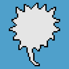 Obraz premium Speech bubble, place for text boxes with pixel art. Vector illustration.