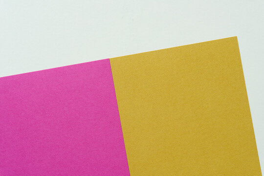 Magenta And Yellow Ochre Paper With Space