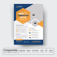 Obraz premium Corporate business flyer design for industries