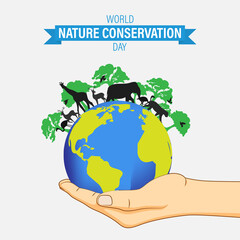 Vector illustration for World Nature Conservation Day banner