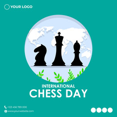 Vector illustration for International Chess Day