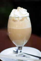 vanilla ice cream with chocolate