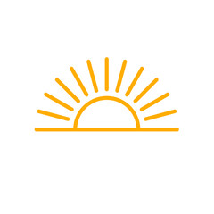 Wschód słońca ikona wektorowa